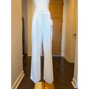 NWT FAVORITE DAUGHTER White High Waisted Wide Leg Pleated Dress Pants Size 6